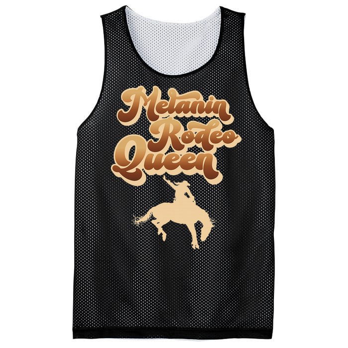 Melanin Rodeo Queen African American Southern Cowgirl Mesh Reversible Basketball Jersey Tank