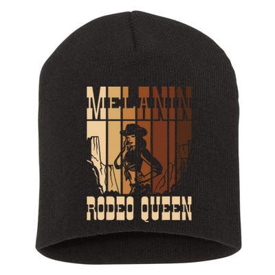 Melanin Rodeo Queen Countrygirl African American Cowgirl Short Acrylic Beanie