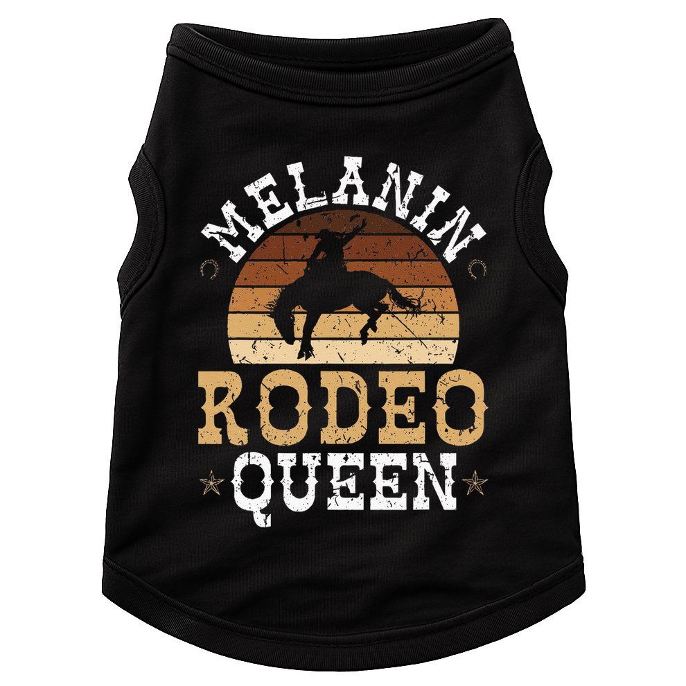 Melanin Rodeo Queen Bronc Riding African American Cowgirl Doggie Tank