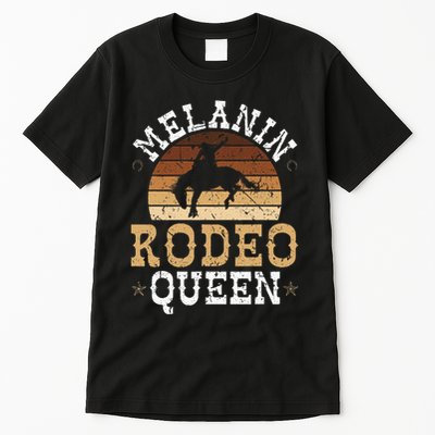 Melanin Rodeo Queen Bronc Riding African American Cowgirl Tall T-Shirt