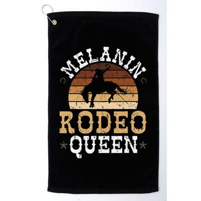 Melanin Rodeo Queen Bronc Riding African American Cowgirl Golf Towel