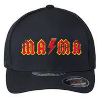 Mama Rocks Rock And Roll MotherS Day New Moms Flexfit Unipanel Trucker Cap