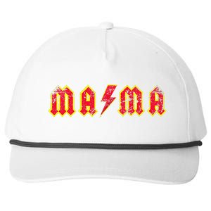 Mama Rocks Rock And Roll MotherS Day New Moms Snapback Five-Panel Rope Hat