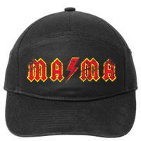 Mama Rocks Rock And Roll MotherS Day New Moms 7-Panel Snapback Hat