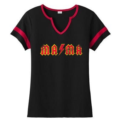 Mama Rocks Rock And Roll Mothers Day Ladies Halftime Notch Neck Tee