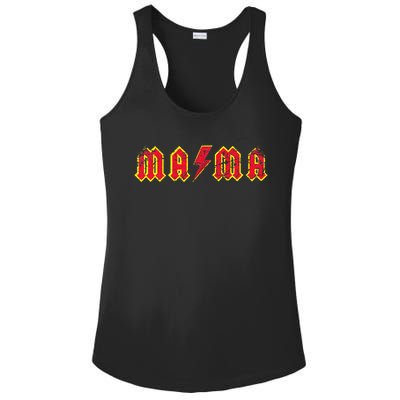 Mama Rocks Rock And Roll Mothers Day Ladies PosiCharge Competitor Racerback Tank