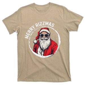 Merry Rizzmas Retro Rizz Christmas Santa Claus Xmas T-Shirt