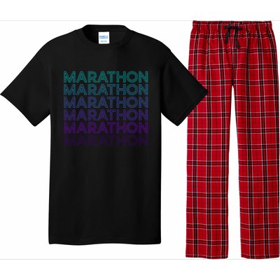 Marathon Runner Running Retro Gift Pajama Set