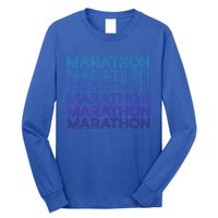 Marathon Runner Running Retro Gift Long Sleeve Shirt