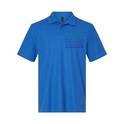 Marathon Runner Running Retro Gift Softstyle Adult Sport Polo