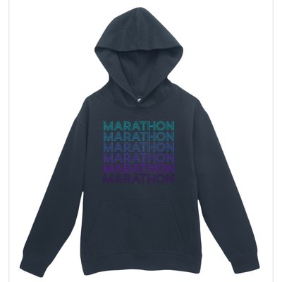 Marathon Runner Running Retro Gift Urban Pullover Hoodie