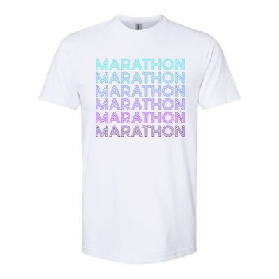 Marathon Runner Running Retro Gift Softstyle® CVC T-Shirt