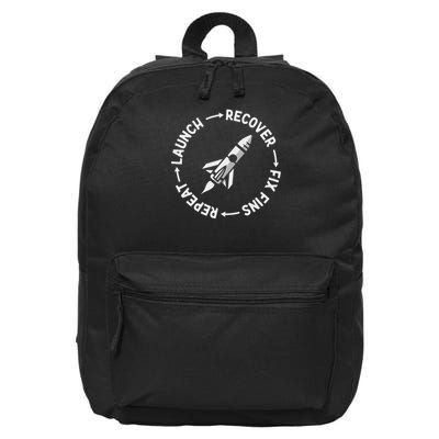 Model Rocket Rocketry Funny Launch And Crash 16 in Basic Backpack