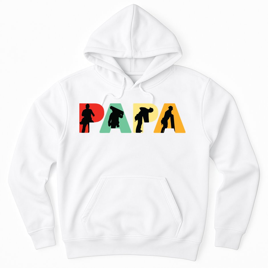 Men Retro Roofer Dad T Funny Papa Roofer Hoodie