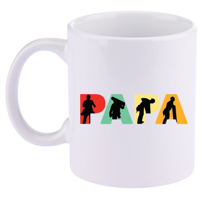 Men Retro Roofer Dad T Funny Papa Roofer 11oz C Handle Ceramic Mug