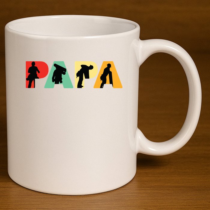 Men Retro Roofer Dad T Funny Papa Roofer 11oz C Handle Ceramic Mug
