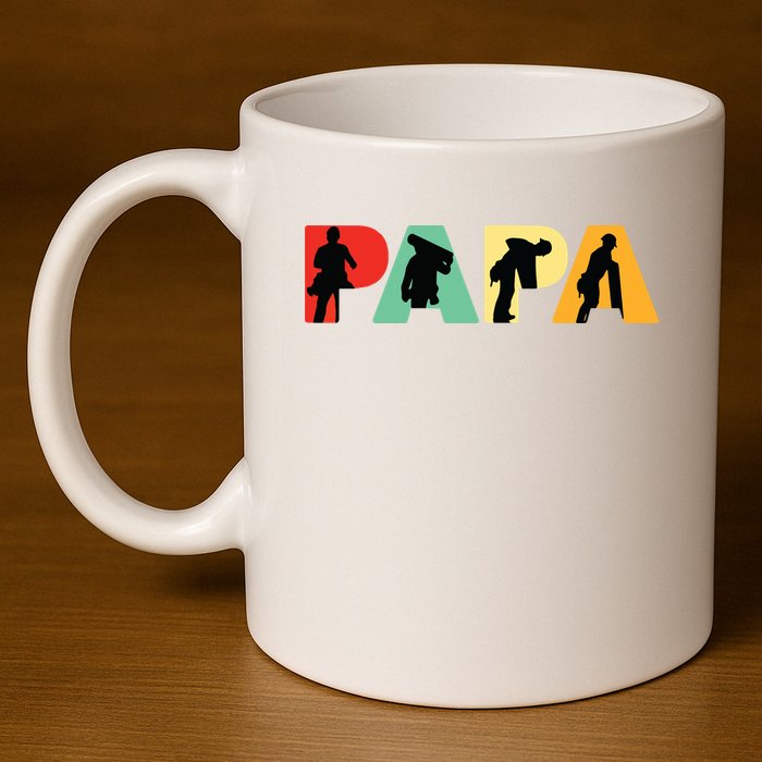Men Retro Roofer Dad T Funny Papa Roofer 11oz C Handle Ceramic Mug