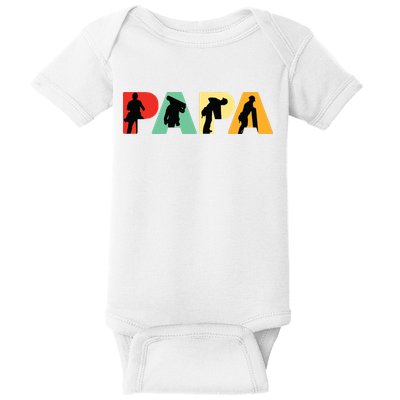Men Retro Roofer Dad T Funny Papa Roofer Baby Bodysuit