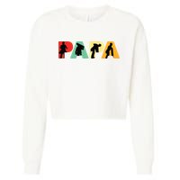 Men Retro Roofer Dad T Funny Papa Roofer Cropped Pullover Crew