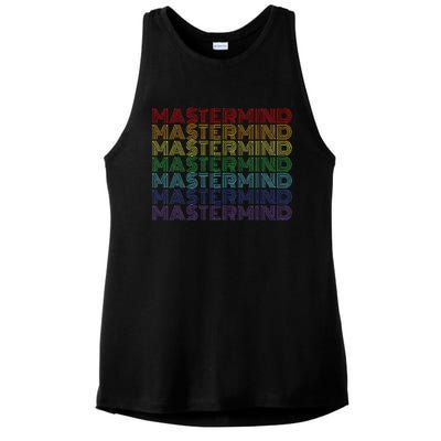 Mastermind Retro Rainbow Gift For Music Fan Ladies PosiCharge Tri-Blend Wicking Tank