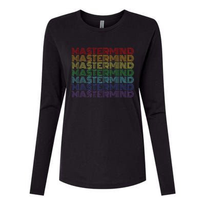 Mastermind Retro Rainbow Gift For Music Fan Womens Cotton Relaxed Long Sleeve T-Shirt