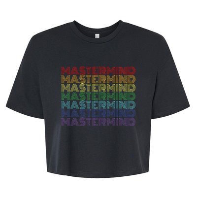 Mastermind Retro Rainbow Gift For Music Fan Bella+Canvas Jersey Crop Tee