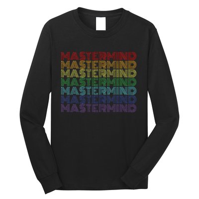 Mastermind Retro Rainbow Gift For Music Fan Long Sleeve Shirt