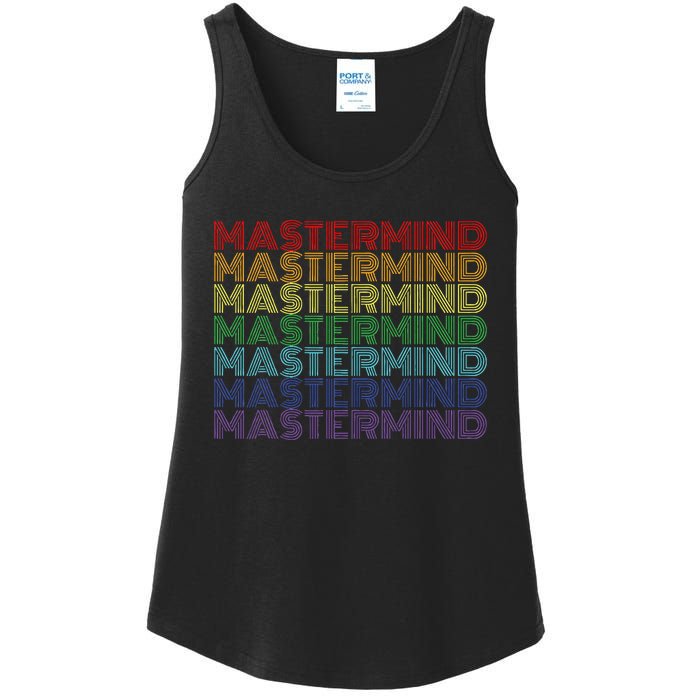 Mastermind Retro Rainbow Gift For Music Fan Ladies Essential Tank