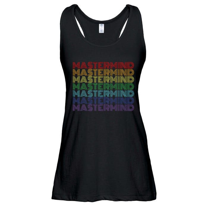 Mastermind Retro Rainbow Gift For Music Fan Ladies Essential Flowy Tank