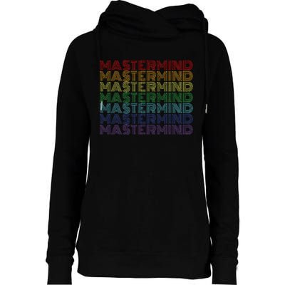 Mastermind Retro Rainbow Gift For Music Fan Womens Funnel Neck Pullover Hood