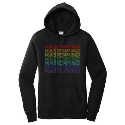 Mastermind Retro Rainbow Gift For Music Fan Women's Pullover Hoodie