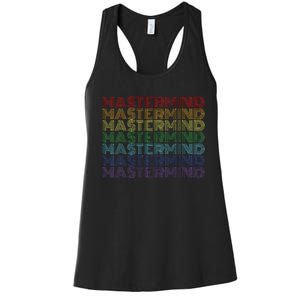 Mastermind Retro Rainbow Gift For Music Fan Women's Racerback Tank