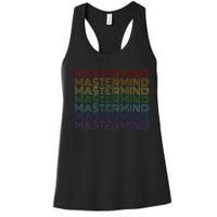 Mastermind Retro Rainbow Gift For Music Fan Women's Racerback Tank