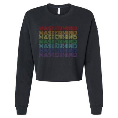 Mastermind Retro Rainbow Gift For Music Fan Cropped Pullover Crew