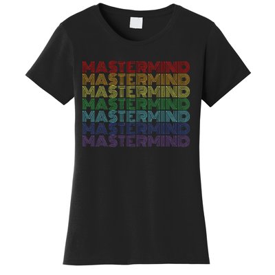 Mastermind Retro Rainbow Gift For Music Fan Women's T-Shirt