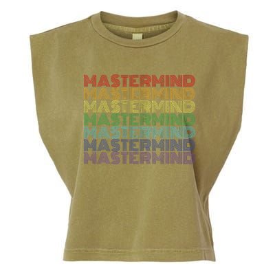 Mastermind Retro Rainbow Gift For Music Fan Garment-Dyed Women's Muscle Tee