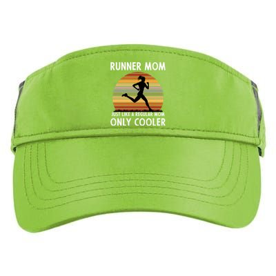 Mom Running Runner Mom Just Like A Regular Mom Marathon Moms Gift Adult Drive Performance Visor