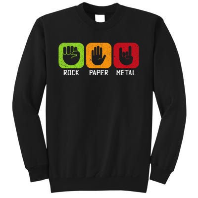 Music Rock Rock Paper Metal Heavy Metal Sweatshirt