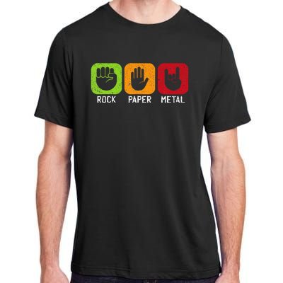 Music Rock Rock Paper Metal Heavy Metal Adult ChromaSoft Performance T-Shirt