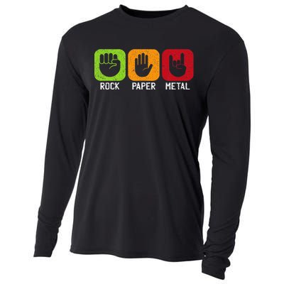 Music Rock Rock Paper Metal Heavy Metal Cooling Performance Long Sleeve Crew