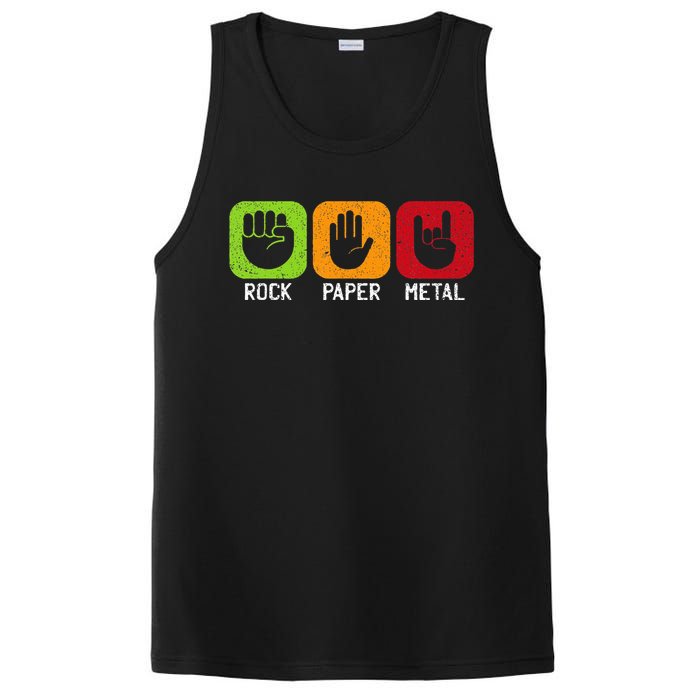 Music Rock Rock Paper Metal Heavy Metal PosiCharge Competitor Tank