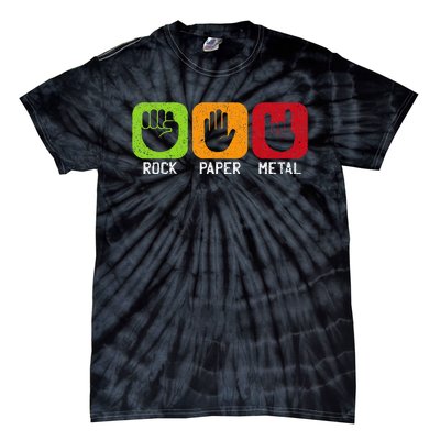 Music Rock Rock Paper Metal Heavy Metal Tie-Dye T-Shirt