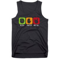 Music Rock Rock Paper Metal Heavy Metal Tank Top