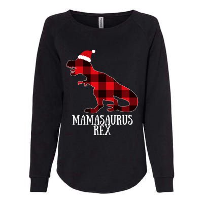 Mamasaurus Rex Red Check Trex Christmas Merch Great Gift Womens California Wash Sweatshirt