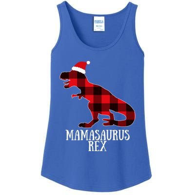 Mamasaurus Rex Red Check Trex Christmas Merch Great Gift Ladies Essential Tank