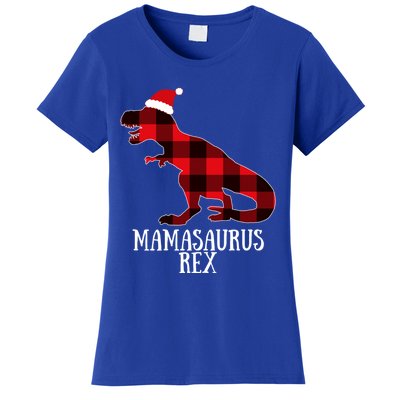 Mamasaurus Rex Red Check Trex Christmas Merch Great Gift Women's T-Shirt