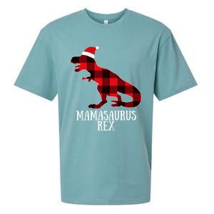 Mamasaurus Rex Red Check Trex Christmas Merch Great Gift Sueded Cloud Jersey T-Shirt