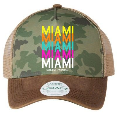 Miami Retro Repeat Legacy Tie Dye Trucker Hat