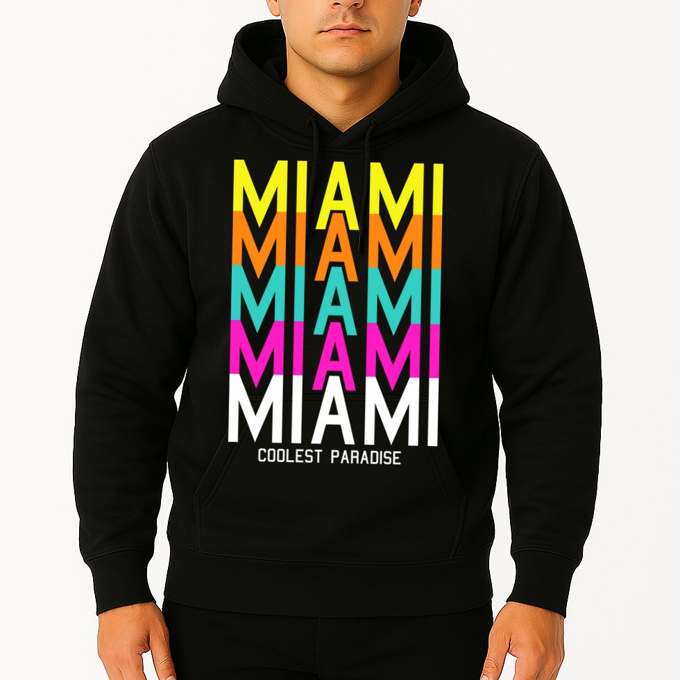 Miami Retro Repeat Hoodie