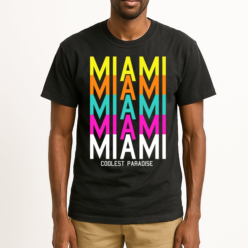 Miami Retro Repeat Tall T-Shirt
